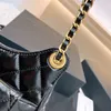 Designer-Damen-gesteppte Hobo-Umhängetasche, französische Luxusmarke, C-Diamantgitter-Leder-Hobos-Handtasche, Dame, Münzabzeichen, Webmuster, Kettenriemen, Umhängetaschen