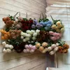 Decorative Flowers Silk Single Simulation Multi-head Rose Bouquet Wedding Decoration Artificial Po Layout Props Fake Flower Home Decor