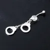 Simple Personality Handcuffs Crystal Style Navel Belly Button Barbell Rings Body Piercing Gift For Men Women
