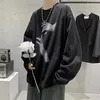 メンズTシャツTシャツ男性韓国スタイルトレンディなだぶだぶのファッションoneck秋のデザイン長袖プリントカジュアルハラジュクデイリーST292U