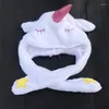 Hoeden grappige pluche hoed schattig dier met de oren duiken op bij het drukken van poten cap party decor voor kinderjurk voor kinderen