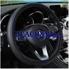 Steering Wheel Covers High Quality Fashionable Car Cover Embossed Winter Warm Short Plush 38CM Universal Anti-slip Top Duality