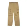 Men's Pants North American High Street Brand Carhart Pure Cotton Multi Pocket Overalls Trend Loose Fitting Couples Casual Straight Trousers