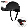 Caschi da moto WOSAWE Casco da equitazione vintage per adulti mezzo viso Cappello da uomo/donna Motorcross Moto da corsa Capacete