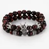 Странд 2/Set Charm Red Tiger Eye Stone Bealet Bears Bracelet Bragle