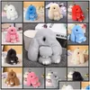 Keychains Lanyards Mty Colorf Rex Rabbit Fluffy Bunny Chain Key Plush Fashion Car Decoration 347 T2 Drop Delivery Accessories DHN2V