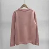 Pulls pour femmes Designer Pink Little Bear Co Branded Perles Broderie Mélange de laine tricotée Mignon Style doux Top Undercoat 2OYO