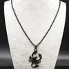 Colliers gothiques Scorpion en acier inoxydable pour hommes, longs pendentifs de couleur noire, bijoux Hip Hop, accessoires NXHYB158S02