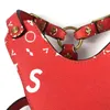 Designer Dog Collars Leashes Leather Dog Harnesses Durable Strong Pet Harness with Adjustable Straps No Pull Easy Control Pets Vest for Medium Large Dogs Red XL B149