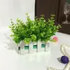 Decorative Flowers Home Decor Wedding Simulation Artificial Small Potted Plant Fake Chrysanthemum Set With Picket Fence