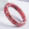 Bangle 2022 Natural Rose Rhodochrosite Gem Stone Rectangle Beads Bracelet 6 12mm Fashion Women Unique Crystal