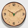 Horloge Murale Nordique Anneau Anneau Horloge Grain De Bois Maison Mode Salon Chambre Creative Simple Pastorale Muet 30X30 Cm