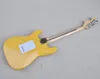 Yellow Electric Guitar with Floyd Rose Scalloped Maple Fretboard Can be Customized as Request