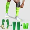 Joelheiras 1 Kits Alta Elasticidade Caneleiras Mangas Para Adultos Crianças Meia De Futebol Grip Capa Legging Profissional Equipamento De Proteção Esportiva