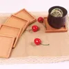 Tafel matten vierkante houten theekop zwarte walnoot houten retro houder ronde koffie mok pads diy huis keuken servies decor