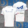 Men's t Shirt Racing Formula One Team Oversized Summer White Alpine Outdoor Sports Short Sleeve Quality Casual Clothes Yy17