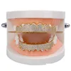 Grillz Dental Grills Hip Hop Erkekler Elmas Dientes Grillz Dişleri Altın Sier Lüks Tasarımcı Buzlu Hiphop Rapçi Men Moda Jewlery DH1te