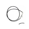 Cord Wire 100Pcslot Black Rubber Necklace With Lobster Clasps For Diy Craft Fashion Jewelry 18Inch W47015558 Drop Delivery Finding Dhljq