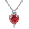 Pendant Necklaces Fashion Heart-shaped Crystals From Austrian Jewelry For Women Party Wedding Jewelery