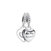 Silver CKK Fit Pandora -armband Mother Daughter Heart Charms Sier 925 Originalpärlor för smycken Making Sterling DIY Women Q0225 74 DH62Z