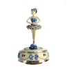 Figurine decorative Carillon per ragazza balletto per ragazze Ornamenti regalo di compleanno creativi Tipo orologio Regali di Natale ballerina