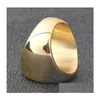 Ringas de banda estilo simples redonda de largura grande signet masculino aço de titânio dedo mti coloras homens jóias entrega dhkdk