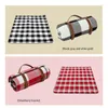 Blankets Red White Plaid Picnic Blanket Outdoor Foldable Waterproof Tent Mat Tablecloth Thicken Pad Portable Camping Travel Beach