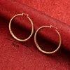 Hoop Earrings Gold Plated Circle Africa Ethiopian Wedding Jewelry Bride Nigeria Congo Arab Ear Buckle Women