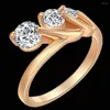 Hochzeit Ringe Mode Österreich Kristall Gold Farbe Finger Kirsche Ring Engagement Zirkonia Für Frauen Großhandel Drop