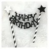 Andere feestelijke feestartikelen Yoriwoo Happy Birthday Cake Topper Vlag Banner Cupcake Toppers 1e Decoraties Kids Baby Shower Decor Dhrij