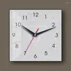 Wall Clocks Crystal Porcelain Clock Modern Simple Light Luxury Series Home Mute Silent Grayscale Decorative Crafts