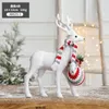 Juldekorationer 2022 dekoration Snowman Sleigh Old Man Elk Squirrel Polar Bear Tree Desktop Ornaments