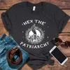 Damen T-Shirts Smash The Patriarchy Shirt Feministische Hexe Halloween Tops Gothic Aktivismus Witchy Ästhetische Frauenkleidung