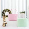 NEW Easter Candy Basket Festive Seersucker Stripe Bucket Easters Eggs Storage Bag Multipurpose Home Clothes Baskets FY5652 tt1221