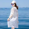 Giacche da donna 2022 Summer Fashion's Fashion Long Sunlen Creats Female Solid Color Ladies Bili Abbigliamento per protezione solare T142 T142