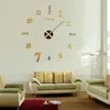 Relógios de parede 2022 Design moderno Relógio grande 3D DIY Quartzo Moda Relógios Acrílico Espelho Adesivos Sala de estar Decoração da casa Horloge