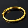 Bangle Pure Gold Color Bangles Armband For Kids Dragon Phoenix Girl's Justabale Pulseira Femme Gifts Children Bijoux