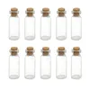 Mini Glass Bottles Clear Drifting Bottle with Cork Stopper Mini Jars for DIY Crafts Wedding Favors