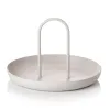 Nordic Tray Round Metal Portable Tray Drawer Tray med handtag för utslag och små föremål Skrivbordsheminredning för halsbandsmycken förvaring 20x13cm SS1221