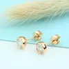 Stud Earrings Veryins Solid 18K Yellow Gold 1CTW 0.5ct Each 5MM D Color Moissanite Bezel For Women Anniversary Gift