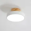 Ceiling Lights 2022 Wood LED Modern Lamp Living Room Bedroom Kitchen Lighting Fixture Round Multicolor Surface Mount