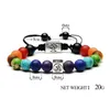 Braccialetti di fascino Lace Up Chakra Crystal Per le donne Handknit Yoga Catena a mano Reiki Pietre semipreziose Gioielli braccialetto 1 pz