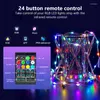 Strings Christmas RGBIC String Light Smart Wireless LED Garlands USB App Control Xmas Tree Decoration Outdoor Waterproof Fairy Lights