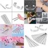 Otras pulseras de 20 piezas en blanco Brazalete de bricolaje de acero inoxidable para regalos de joyería Fabricación 1 Componentes de entrega de entrega DHZ1B