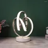 Bordslampor Enkla moderna spiral LED -skrivbordslampa vardagsrummet Decor Hem Bedside Night Light Atmosphere Lighting With Us Adapter