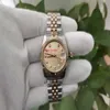 Orologi da polso da donna super più venduti 31mm quadrante bicolore in oro giallo con diamanti 18033 Asia 2813 meccanico automatico da donna Watc246D