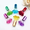 Bouteille de parfum vide en verre coloré en forme de Rose, petit échantillon de parfum Portable rechargeable, pulvérisateur de parfum, meilleure qualité, 1 pièce de 6ml