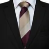 Bow Ties Jemygins Striped for Men Fashion 8cm jedwabny Jacquard krawat gravata ślubne akcesoria biznesowe upuszczenie
