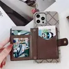 IPhone 13 Promax Case Luxury Leather Phone Case Twill Card Holder Armband For IPhone 14 Pro Max Mimi 11 Xr Xs X 7 8 Puls 6 12 Cases