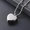 Hangende kettingen IJD12457 Crystal Heart Cremation Urn sieraden Graveerbare Koninginhouden Ashes van geliefde ketting voor vrouwen